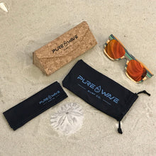 Load image into Gallery viewer, The Aurora - Bamboo Wood Sunglasses with Orange Polarized Lenses