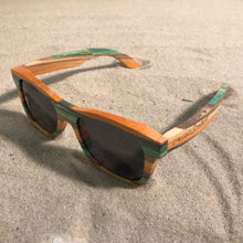 Load image into Gallery viewer, The Aurora - Bamboo Wood Sunglasses with Smoke Polarized Lenses