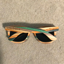 Load image into Gallery viewer, The Aurora - Bamboo Wood Sunglasses with Orange Polarized Lenses