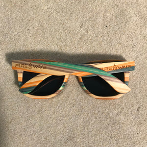 The Aurora - Bamboo Wood Sunglasses with Orange Polarized Lenses